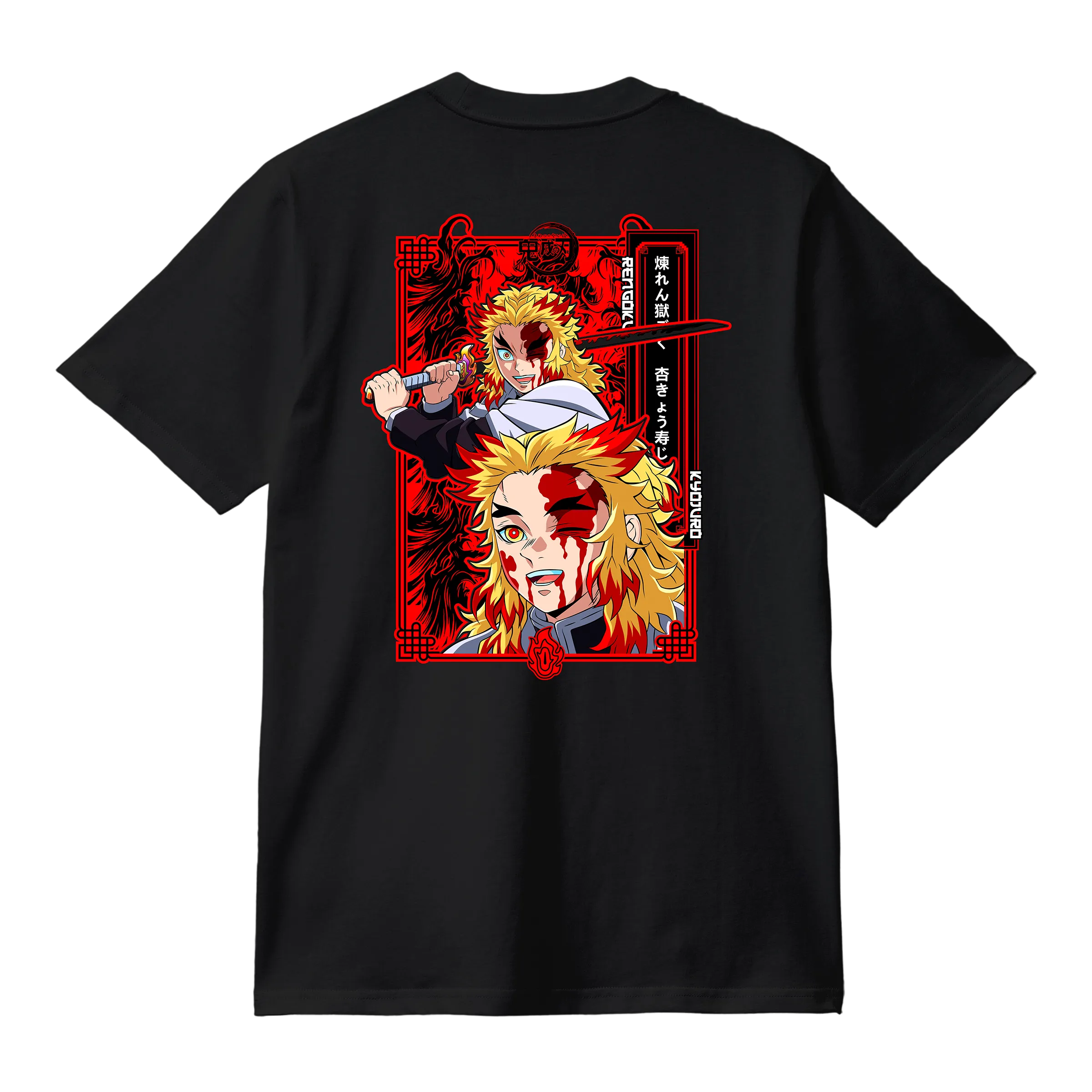 Remera Demon Slayer (KNY) - Diseño Rengoku 1