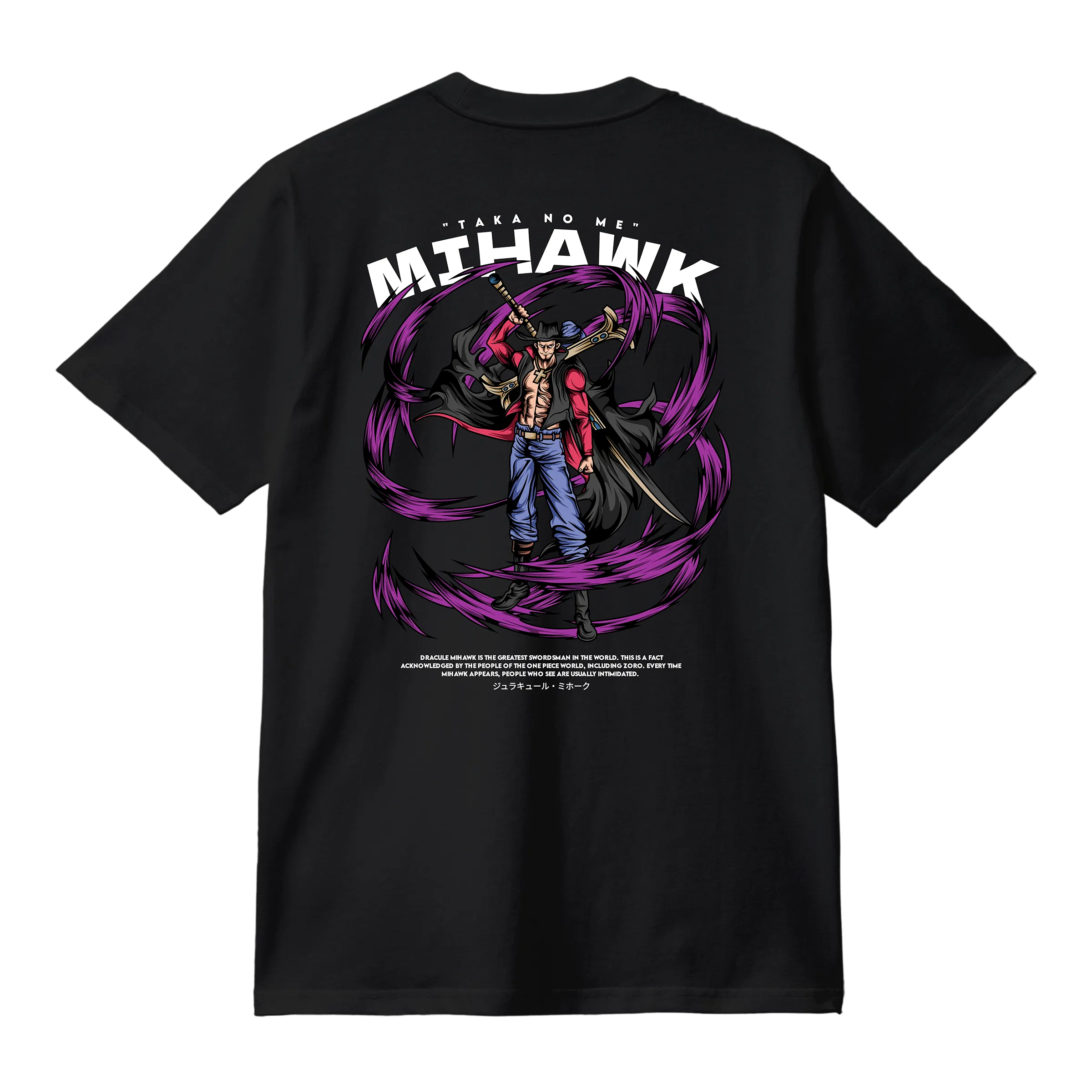 Remera One Piece - Diseño Mihawk v1